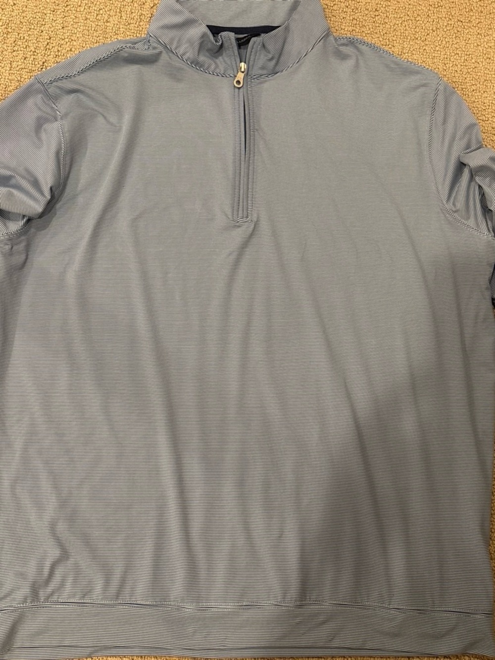 Men's Light Blue Quarter-Zip Performance Pullover